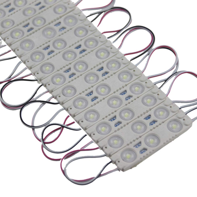 REXTiN وحدة إضاءة زينة مائية صفراء REXTiN فائقة السطوع 200 قطعة 2835 3 LED للإعلانات مع شريط لاصق خلفي (صفراء) - Image 1